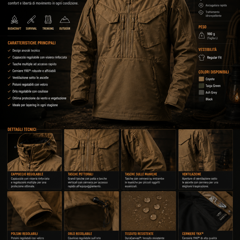 anorak bushcraft outdoor helikon tex