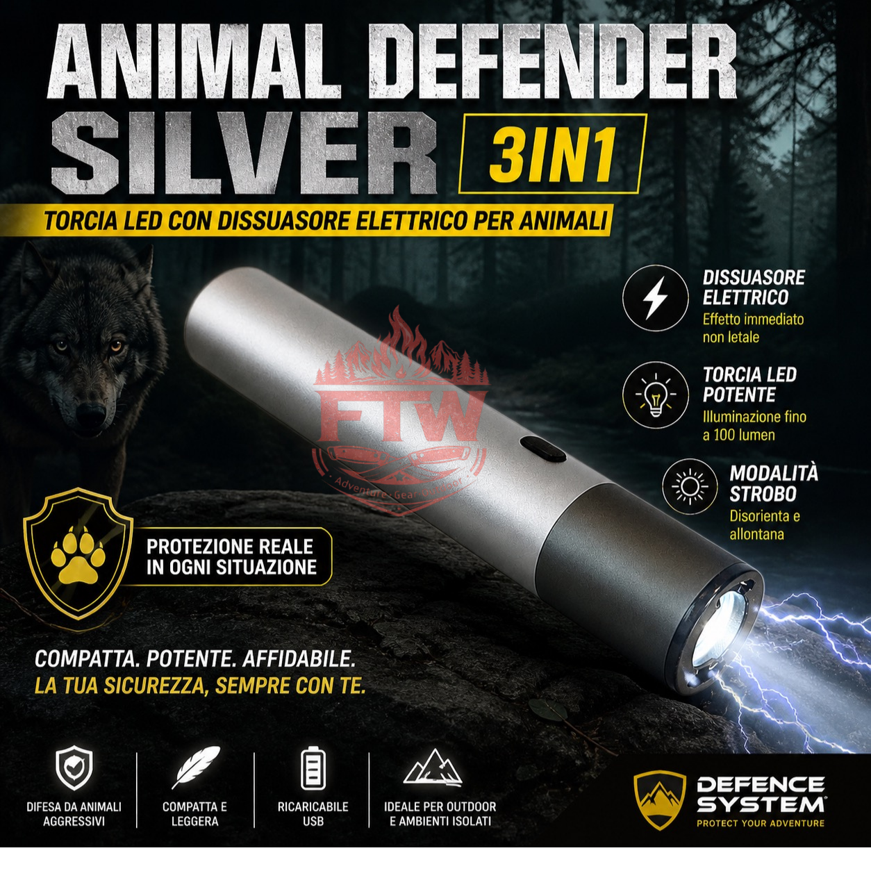 dissuasore elettrico per animali animal defender