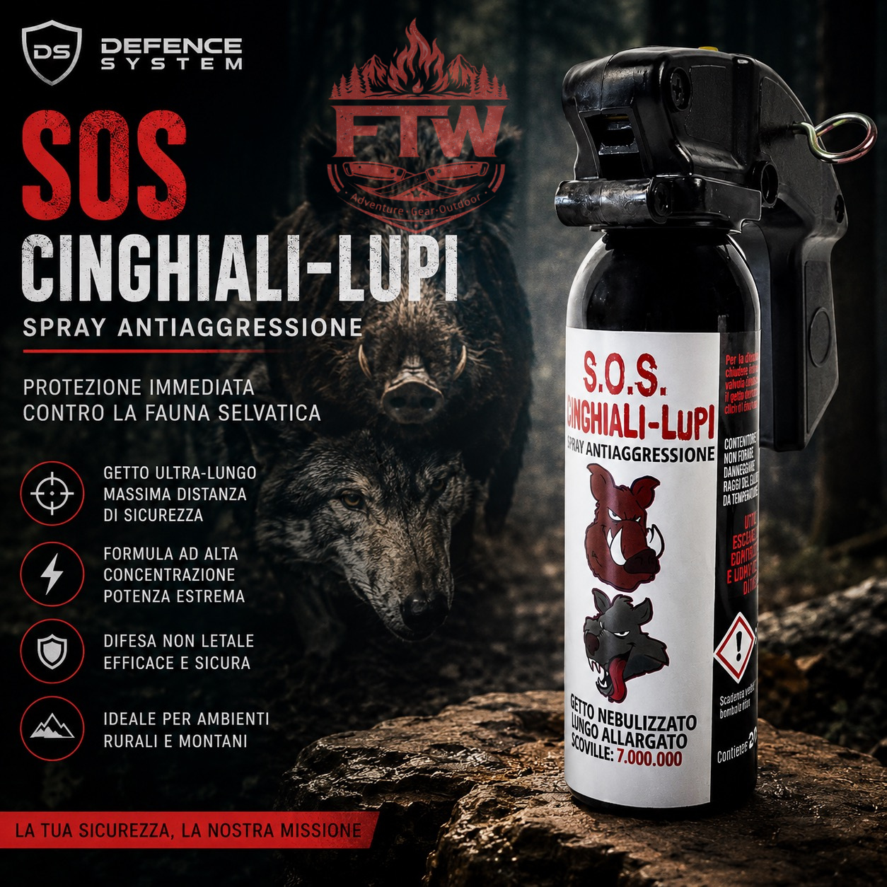 spray cinghiali lupi alta potenza