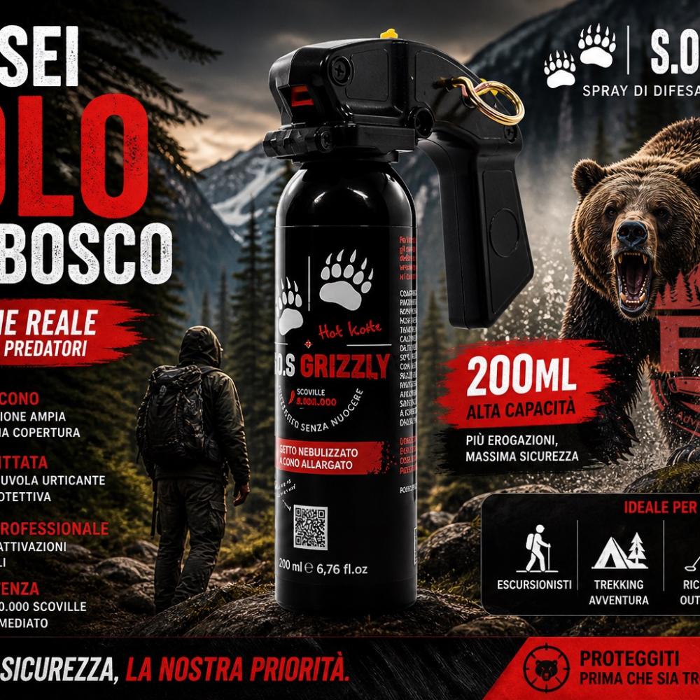 sos grizzly spray 200ml anti orso