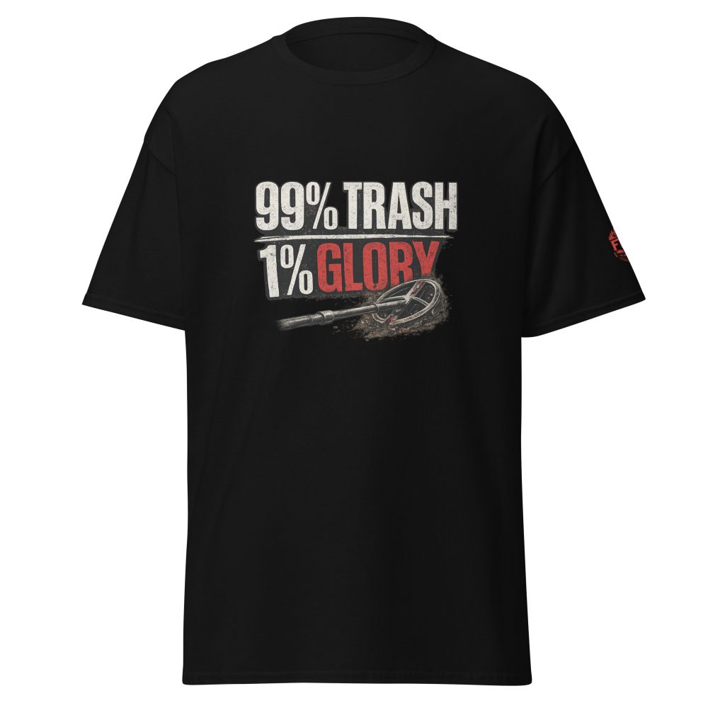 t shirt metal detecting 99 trash 1 glory vintage detectoristi