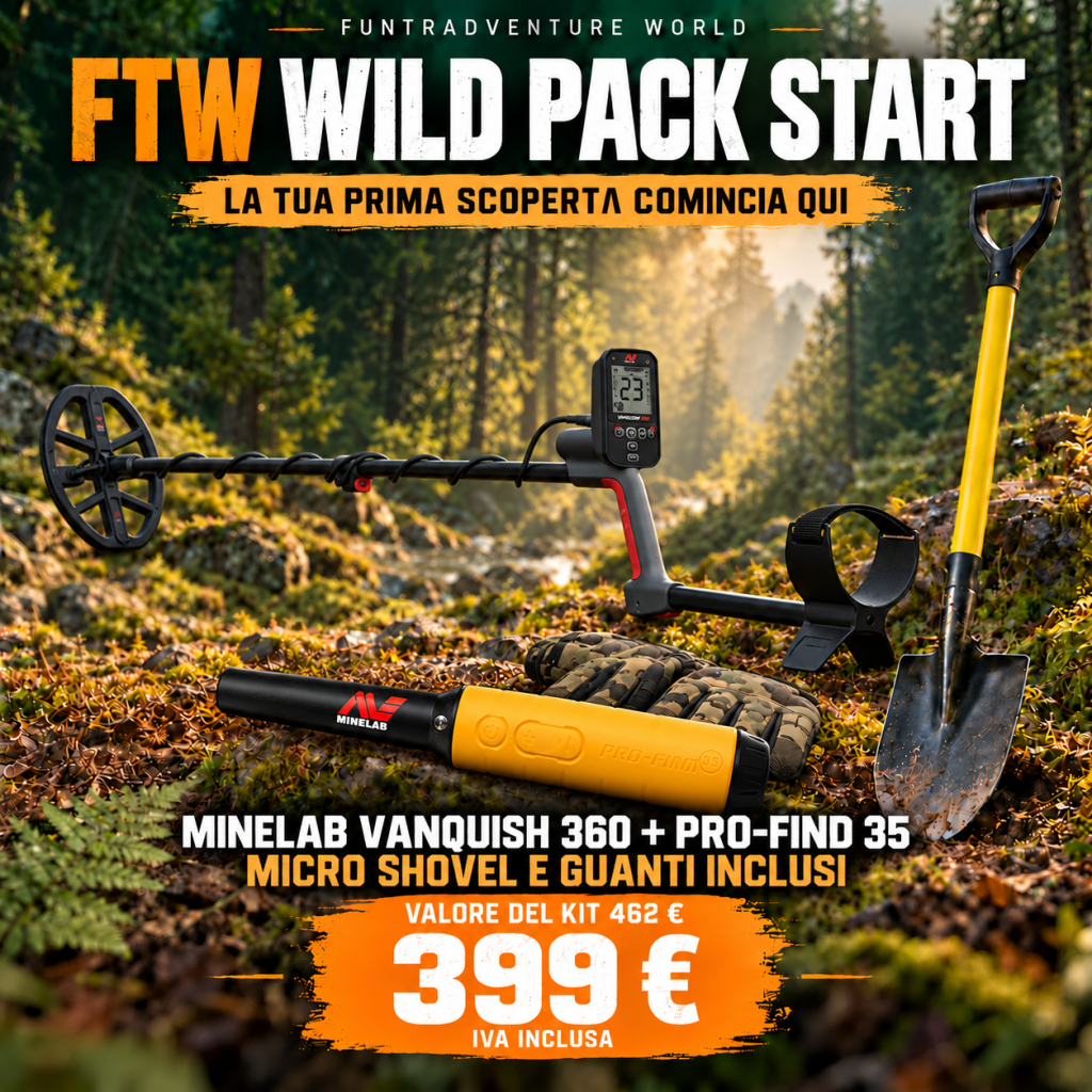Minelab VANQUISH 360 kit con PRO-FIND 35, Micro Shovel e guanti Metal Extreme
